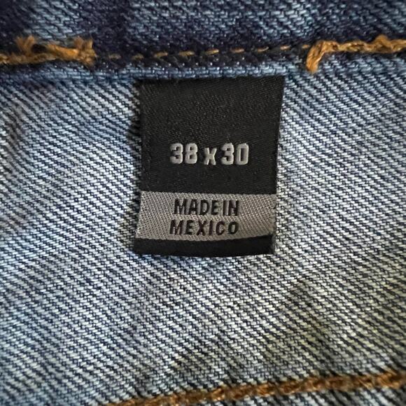 Carhartt Relaxed Fit Straight Jeans 38x30 | Heavy Denim Workwear Utility Pants - Picture 6 of 11